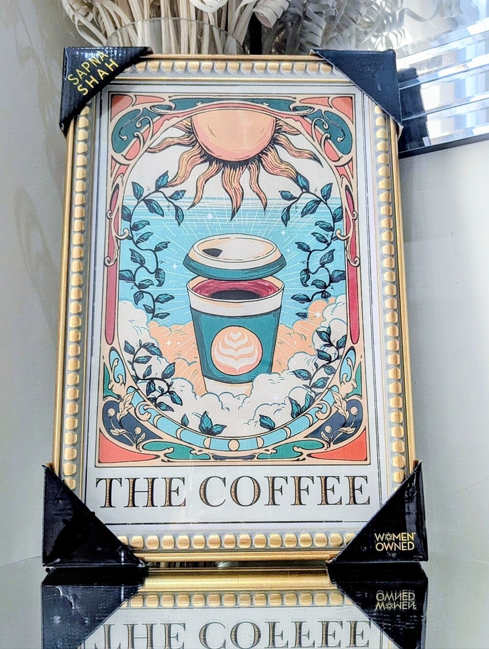 NEW Sapna Shah "The Coffee" Tarot Framed Art Print